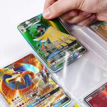 10pcs/20pcs/30pcs/50pcs Plastic Card Sleeves, Baseball Card Protectors, Clear Card Holder, Small Card Cover, GX VMax Game Cards Pocket Game Trading Card Storage Album Pages, For Birthday Christmas Collectors PP Storage Album With 4-Slot Clear Pages, Suitable For Collecting And Storing Photos And Cards Toys