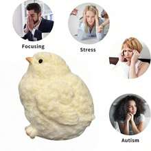 Handmade Squeeze Stress Relief Toy With Hen & Chick Design, Funny Squeeze Toy