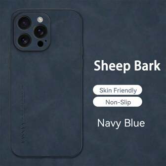 Blått telefonskal, modernt och lyxigt företagsskal i PU-konstläder, kompatibelt med 16/15PROMAX/7/8/SE2/14/13/12/11/PROMAX/XSMAX, kompatibelt med Samsung Galaxy S25/S24/S23/S22/S21/S20/A14/A24/A25/A34/A35/A55, Redmi Note 13 Pro 4G/12/11pro OPPO RENO, vattentätt, stötsäkert, falltåligt, reptåligt