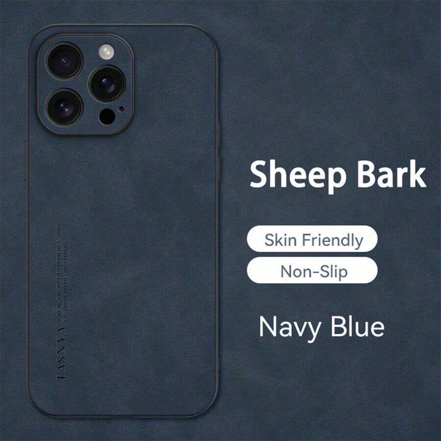 Funda de teléfono azul, elegante y lujosa, de imitación de piel de PU, funda protectora compatible con iPhone 16/15PROMAX/7/8/SE2/14/13/12/11/PROMAX/XSMAX, compatible con Samsung Galaxy S25/S24/S23/S22/S21/S20/A14/A24/A25/A34/A35/A55, Redmi Note 13 Pro 4G/12/11pro OPPO RENO, resistente al agua, a los golpes y a los arañazos - Azul Marino - Ver 1