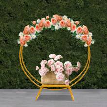 YUNRUX 80cm Cake Stand Wedding Party Flower Metal Double Pole Cake Stand Accessories - A - 查看 1