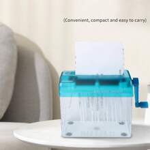 1pc Manual Paper Shredder, Mini Desk-Top Hand-Operated Shredder For Home Office Use