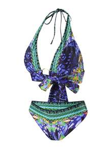 2024 New European And American Cross-Border Women's Swimwear Set, Stylish Fitted Sexy Swimwear