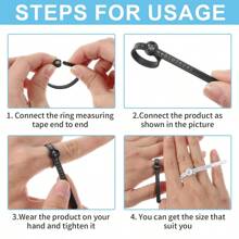 1pc/2pcs Ring Sizer Gauge - US Size 1-17, Reusable Ring Finger Measure Adjuster With Magnifier, Valentine's Day Ring Sizing Tool - Multicolor - View 4