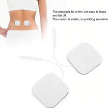 40 Piezas Almohadillas De Electrodos Para Electroestimulador,2mm,5x5cm - Blanco - Ver 4