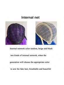 1 Piece Synthetic Blue Wig, 28 Inches, Centre Parting, Long Curly Hair Without Bangs For Party, Cosplay And Daily Wear, Suitable For Halloween And Christmas