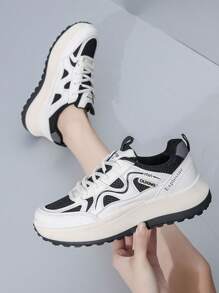 1 para damskich tenisówek z siateczki 2025 Spring, nowe koreańskie buty sportowe na platformie studenckiej Ins Style