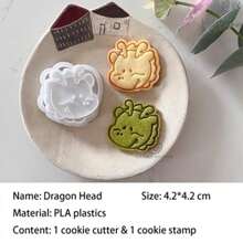 Cute Baby Head Body Cookie Cutter Mold Novel Dragon Flower Heart Biscuit Stamp Chinese Zodiac Birthday Pastry Kitchenware