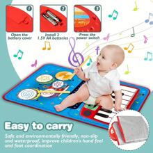 1 Set Kids Musical Pad With 2 Drumsticks, Learning Floor Mat, Indoor Interactive Puzzle Toy, Birthday Gift