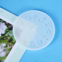 1pc Lager And Small Size Clock Resin Mold Roman Numerals Arabic Numerals Hanging Clock Silicone Mold For Epoxy Resin DIY Clock Tray Making Home Decor - White - View 14