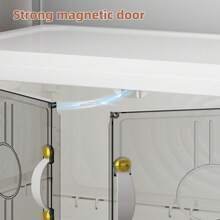 CENLEN 可折叠储物箱 5 层，大型双开储物箱，带盖和轮子的大型储物箱，可存放衣服、零食、玩具和书籍，家庭办公室户外折叠容器储物箱返校旅行必需品房间装饰、家居装饰、卧室装饰储物整理和储物小狗存放连衣裙短裤手机壳比基尼女士夏装裙子夏装连衣裙指甲牛仔裤上衣白色连衣裙女士连衣裙 - 4層 - 查看 8