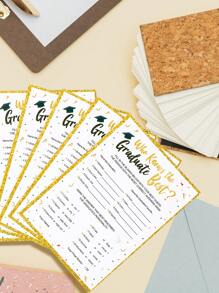 12pcs Graduation Season Game Cards, Who Knows The Graduate Best Party Game Cards, Celebrate Graduation Party Fun Activities, Congratulaions Graduation Party Tabletop Decorations, Graduation Season Games, Graduation Season Gifts