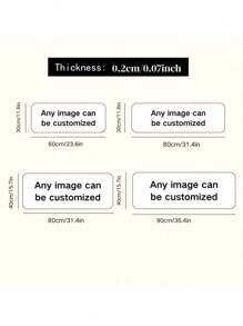 1pc Customized Large Rectangular Mouse Pad - Non-Slip, Durable Stitched Edges, Natural Rubber - Perfect For Office, Gaming And Study - Customized Design Available - Multicolor - View 12