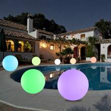 Luz de noche esférica LED con 16 colores, recargable por USB, lampara luminosa de mesa/bar con control remoto inalámbrico, resistente al agua, flotante, para piscina exterior, patio, playa, decoración de fiestas, San Valentín, bodas y festividades