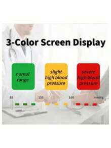 Tensiometro Medidor de Presión Arterial Instrumento Medidor de Presión Arterial Inteligente para el Hogar Medidor de Presión Arterial Tipo Brazo Medidor de Presión Arterial de Una Llave - Blanco - Ver 6