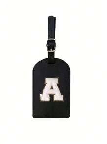 A-Z Initial Luggage Tag, TSA Approved Suitcase Tag With Privacy Cover And Name Card, Suitable For Backpacks, Travel Bags, Suitcases, Travel Essentials, Back To School, Fitness, School Supplies, Holiday Camping, Vacation Necessities, Vacation Accessories, Unisex. The A-Z Letters Make An Ideal Gift For Friends, Sisters And Mothers On Women's Day, Mother's Day. - Black - View 19