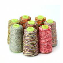 1000yds Multicolor Embroidery Thread, 7 Color Polyester Sewing Thread Cone