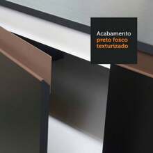 Alacena Madesa Reims 120 X 50 Cm 2 Puertas - Negro - Ver 6