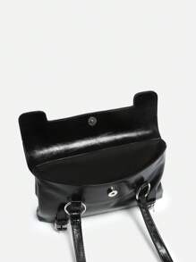 1pc Women's Street Y2K Style Vintage Multi-Strap Metal Decor Casual Shoulder Crossbody Bag, Large Capacity Underarm Bag For Going Out, Dating, Party