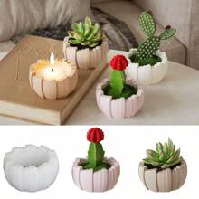 DIY Asymmetrical Vertical Stripe Silicone Mold For Resin Bowl, Candle Cup, Flower Pot, Wax Candle