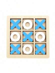 Juego de Tres en Raya de X y O de madera, juego de estrategia de tablero de mesa de 3 en raya