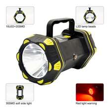 NetHong LED Searchlight Hand Lamp Torch Work Light USB Rechargeable Spotlight Flashlight - Black - View 3