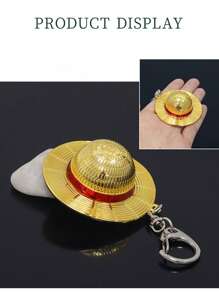 2025 New - 1pc One Piece Anime Straw Hat Keychain - Home Decor - Desk Ornament - Birthday Gift - Easter Gift - Holiday Gift - Perfect Gift - Present