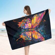 1 Piece Extra Large Beach Towel - Quick Drying, Soft, Lightweight, Sand-Free, Microfiber Material, Cute Bird Design, Ideal Gift For Women And Adults, Suitable For Pool, Travel And Swimming Summer, Holiday