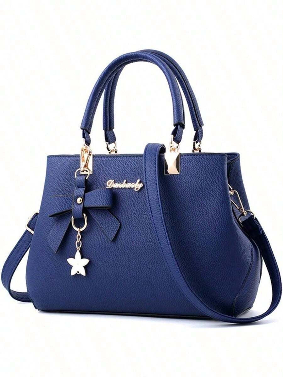 Dreubea Womens Handbag Tote Shoulder Purse Leather Crossbody Bag Bolsos Para Mujer - Xanh đậm - Xem 1