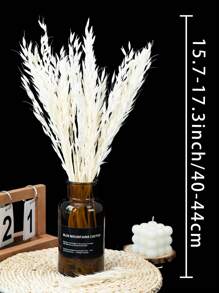 15/30/60pcs Dried Natural White Oats Flower Bouquet, Real Natural Bleached Avena Flowers Wheat Bunch For Wedding Xmas Decoration, Diy Home Arrangement
