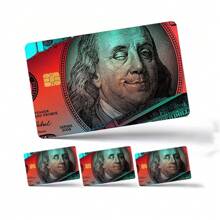 4pcs Ultrathin Vinyl No-Residue Stickers Suitable For Credit Cards, Debit Cards, Metro Cards, Key Cards, Skin Protection And Personalization, Ultrathin Waterproof Anti-Scratch Anti-Slip
