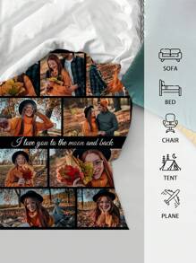 定制照片毯，定制法兰绒毯，可印照片和文字，床上用品毯，定制床毯，定制图片毯，个性化家庭照片毯，定制图像毯，个性化家庭照片毯，个性化披肩，闺蜜毯，舒适毯，家庭礼物，结婚礼物，生日礼物，送给朋友的礼物，送给她的礼物 - 9Photos-2 - 查看 8