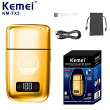 Kemei KM-TX3 High-Tech Electric Shaver & Beard Trimmer For Men - LCD Display, Reciprocating Blade Head For Precision Shaving & Trimming - Multicolor - View 10