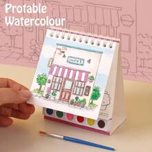 1 Set Watercolor Paper Watercolor Painting Set Watercolor Graffiti Coloring Book Art Painting Book Creative Watercolor Painting Book,Perfect Birthday Gift, Easter Gift, Party Holiday Gift