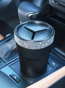Fashionable Minimalist Crystal Car Cup Holder - Multifunctional Storage Cup, Anti-Slip Design, Convenient For Storing Coins, Practical And Handy - one-size - View 2