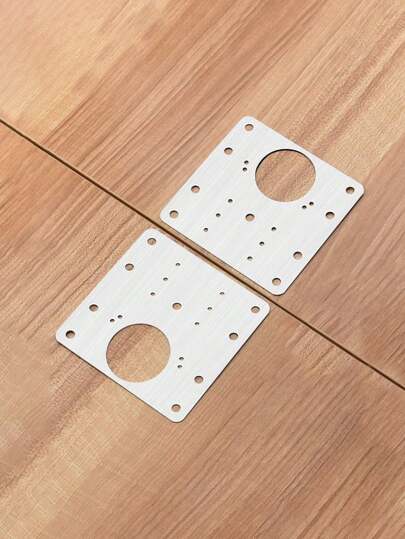 Kit de reparación de placa de soporte para gabinete, 2 piezas (1 paquete) Pieza de repuesto de plato lateral, Hinge de puerta de freno, Placa de mantenimiento de pared para proteger la madera, Cocina