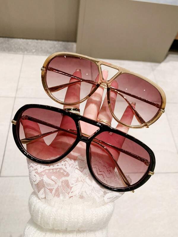 LiMiaoMiao 1pc Unisex Oval Fashionable Fashion Glasses, Versatile For Summer Beach Vacation,Outdoor,Travel