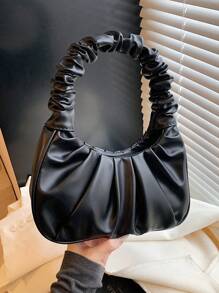 1 件高品质褶皱迷你单肩手提包，适合外出和聚会的时尚单品