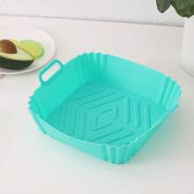 1pc/2pcs Reusable Silicone Air Fryer Liners - Thickened Square Baking Pan, Suitable For Healthy Cooking, Fit 4-7Qt Air Fryers, Oven & Microwave Safe, Non-Stick & Easy To Clean, Great Gift For Christmas, Halloween, Easter, Thanksgiving