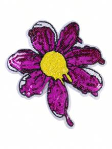 1 Stück rotes Sonnenblumen Stickerei Patch aus Polyesterstoff, DIY Nähdekor, geeignet für Kleidung, Accessoires, Schuhe, Hüte, ganzjährig, Schule