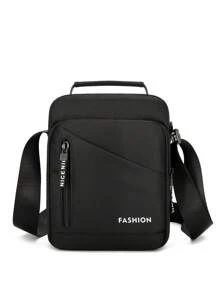 gorchis New Men's Multi-Pocket Shoulder Bag, Small Casual Cross-Body Bag, Multi-Function Business Pouch, Phone Bag, Black Cloth Bag Sling Bag For Men - Black - View 6