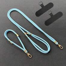 1 Set Adjustable Phone Lanyard Set & Wrist Strap,Anti Theft Phone Strap Neck Lanyard,Crossbody Cell Phone Lanyard,For Keys ID Badges Phones Wallet - Multicolor - View 9