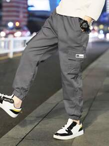 1 buc. Pantaloni cargo sport casual pentru exterior, cu buzunare, pentru băieți/adolescenți, primăvară/toamnă