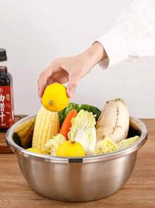 不锈钢非磁性调味罐、烘焙搅拌碗、不锈钢搅拌碗、大号深揉面碗、多功能蔬菜洗菜盆、汤锅