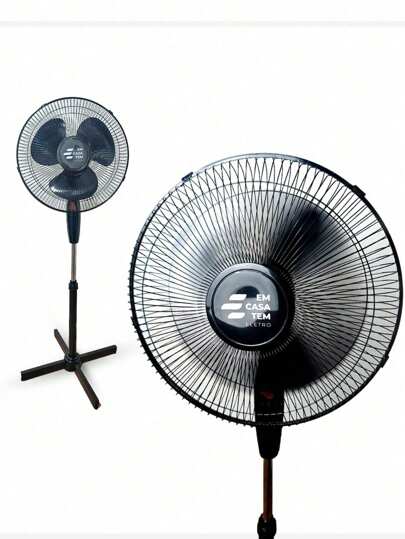 Ventilador Pedestal 127v 3 Hélices 40cm Velocidade Regulável