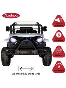 Joykoo Camioneta Montable Electrica para Niños Control Remoto 12v - Gris - Ver 3