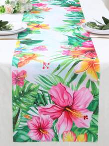 1 chiếc khăn trải bàn bằng polyester họa tiết hoa và lá cọ kiểu Hawaii, khăn trải bàn chủ đề Hawaii cho tiệc tùng, sinh nhật, đám cưới, trang trí tiệc mùa hè trong nhà và ngoài trời, trang trí bàn ăn nhà bếp, bộ khăn trải bàn trang trí nhà cửa, quà tặng mùa hè - hawaii - Xem 8