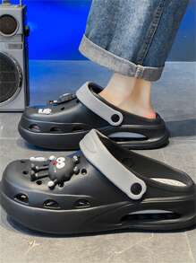 Sandalias para hombre con suela gruesa antideslizante, con estampado de dibujos animados, de moda y transpirables
