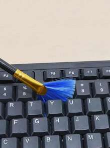 4 件装多用途扇形除尘键盘刷，扇形软键盘刷，电脑键盘剃须刀相机除尘工具，镜头手机剃须刀清洁除尘刷，数码产品清洁刷，清洁用品，清洁工具，方便，适合家庭必备小工具，返校用品 - 彩色 - 查看 4