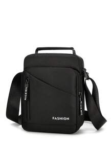 gorchis New Men's Multi-Pocket Shoulder Bag, Small Casual Cross-Body Bag, Multi-Function Business Pouch, Phone Bag, Black Cloth Bag Sling Bag For Men - Black - View 8